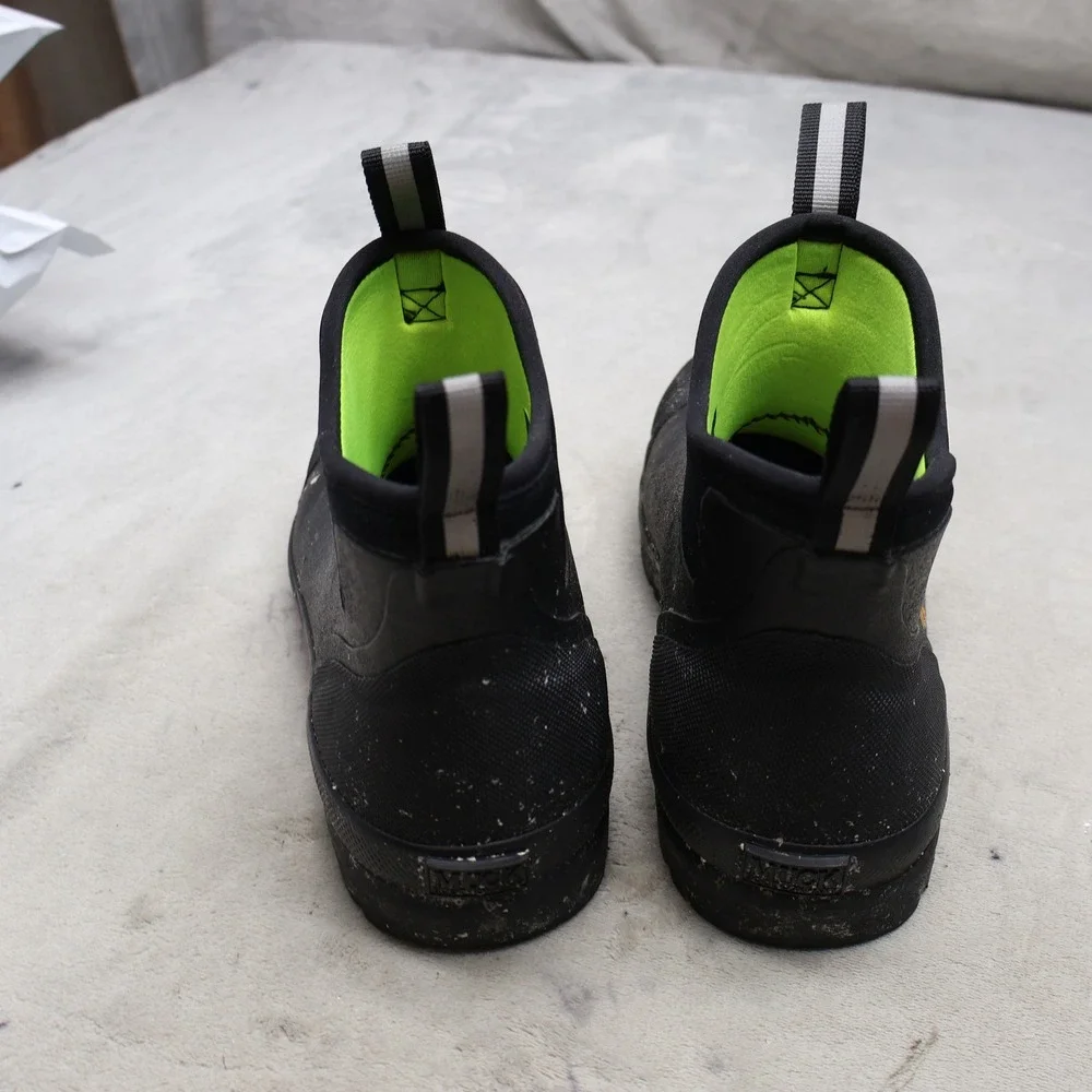 Muck Unisex M8 W9 Work Boots Black Rubber Steel Toe Waterproof Safety 010021